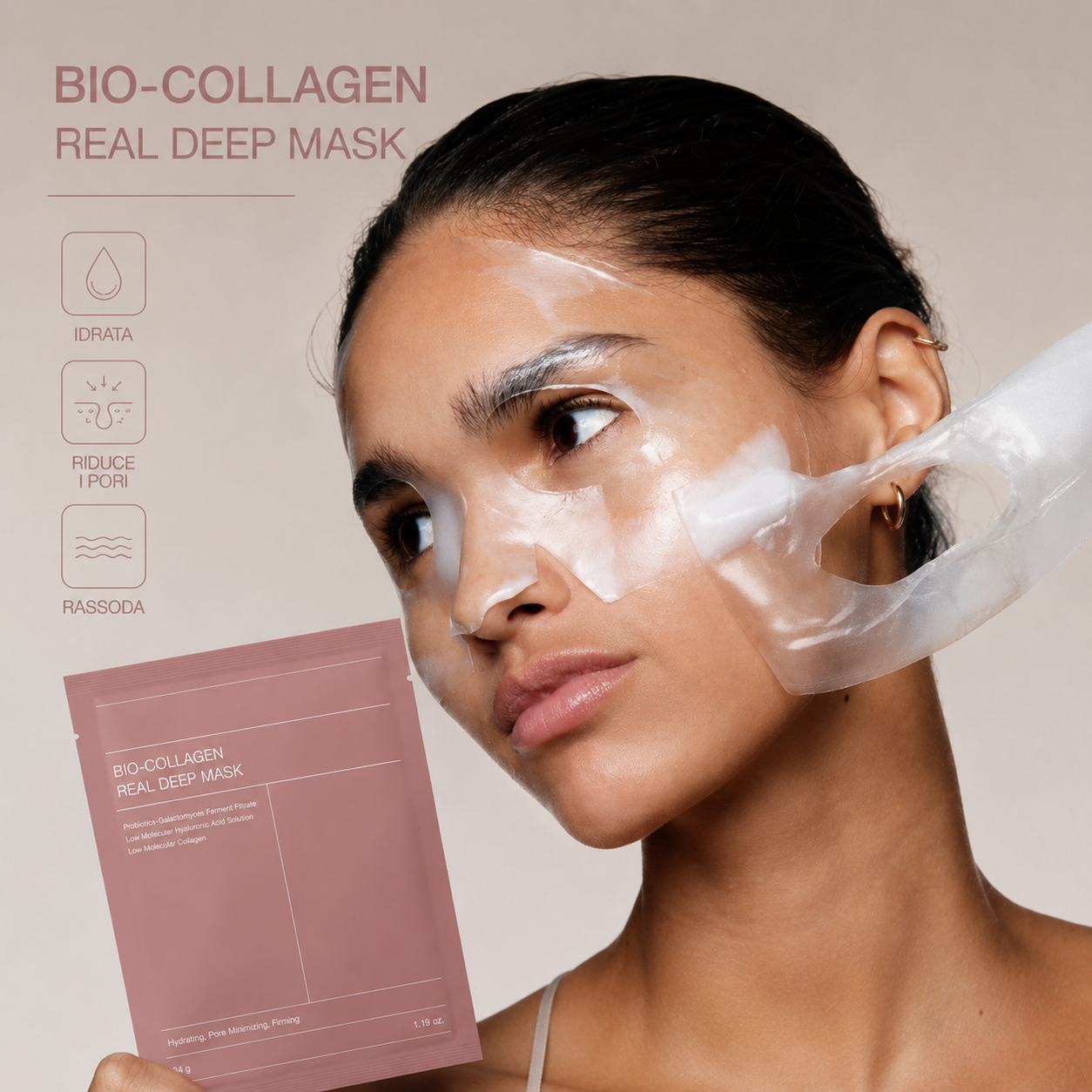 Maschera Viso Glass Skin Coreana al Collagene
