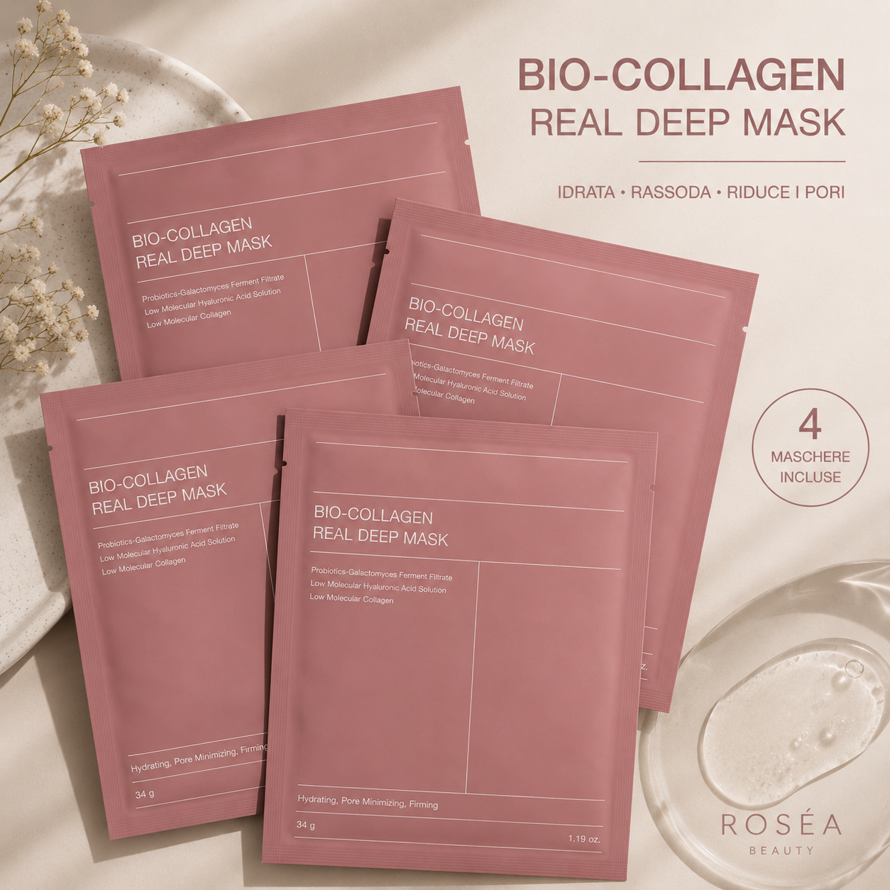 Maschera Viso Glass Skin Coreana al Collagene